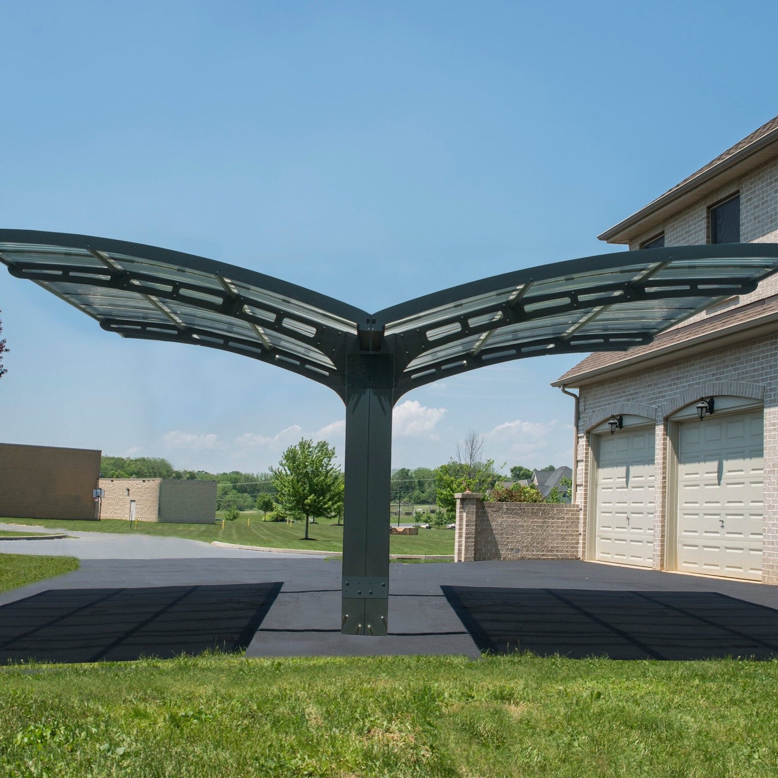 Carport Y shape